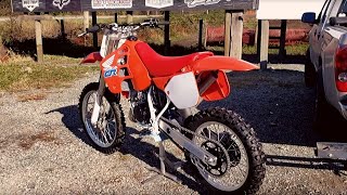 Awesome 1990 CR125 Restoration track test.