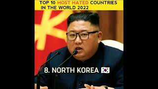 Top 10 Most Hated Countries In The World 2022 #shorts #hated #top10