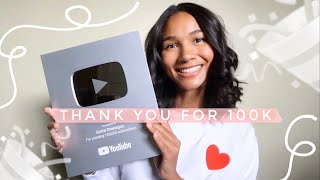 UNBOXING MY YOUTUBE PLAY BUTTON (THANK YOU FOR OVER 100K!!) | Greta Onieogou