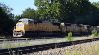 Norfolk Southern NS 211 with Trio of UP Power 10k feet of Train by the Inland Port in Greer SC