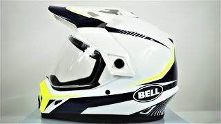 Kask BELL mx-9 white-navy blue-hi vis