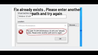 already exists , Please enter another path and try again