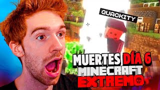 REACCIÓN A TODAS LAS MUERTES en MINECRAFT EXTREMO DIA #6