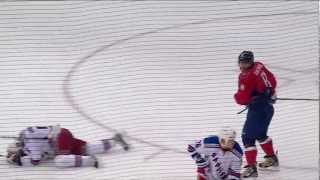 Alex Ovechkin charging on Dan Girardi - Game 4 Rangers @ Caps