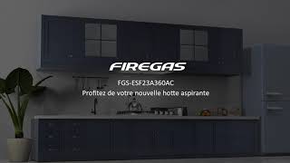 FIREGAS Hotte Aspirante 60cm - Argent | FGS-ESF23A360AC #HotteAspirante  #FIREGAS #cookerhood