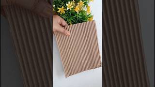 Flower Vase Making With Cardboard #cardboardcraft #wastematerialcraft #diyflowervase