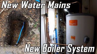 Installing New Mains Water Pipe & New Boiler System Installation.