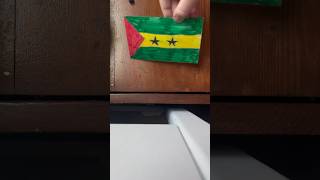 Pt.2 of drawing a countries flag chosen by Spin the Wheel - São Tomé and Príncipe 🇸🇹 #flags