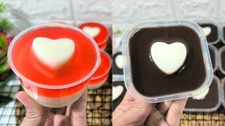 Wajib Coba || 2 Resep Puding Love Kekinian || Ide Jualan & Isian Snack Box