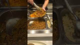 stir fried noodles and shredded potatoes for breakfast