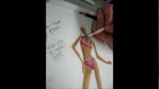 Tutorial - Marker and Colored Pencil: Fashion Swimsuit Body