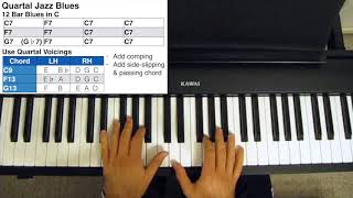 How to Play Jazz Blues (Quartal Voicings)