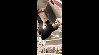 One Handed DYNO Start with a Bat Hang Finish #shorts