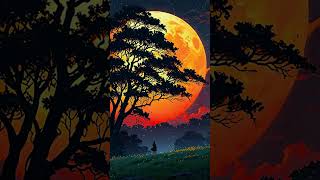 breathtaking night ~ full moon hanging low in the sky #shorts #viralshorts #shortvideo