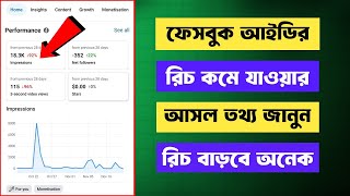 ফেসবুক আইডির রিচ কমে যাওয়ার কারন | Facebook Reach Down Problem Solve