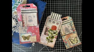 Making Tags - Antiquarian Book Cover to Journal