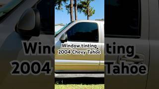 20% window tint on front windows of 2004 Chevy Tahoe w/ 15% windshield strip #WindowTint #ForYouPage