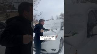 Snow Day Shenanigans: Using My Wife’s Broom to Clean My Car!