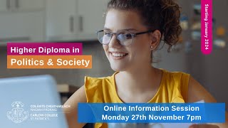 Information Session: Higher Diploma in Politics & Society | Carlow College