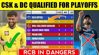 IPL 2021 - CSK & DC QUALIFIED FOR PLAYOFFS | RCB & MI IN DANGERS | PLAYOFFS UPDATE