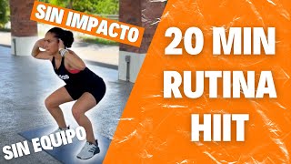 20 Minutos de Rutina HIIT | Sin Equipo y Sin Impacto 💪🏻 | Follow Along