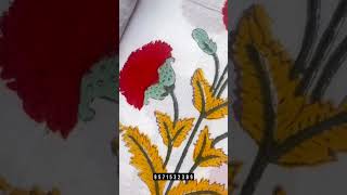 Beautiful Flowers Hamd Block Printed Pure Cotton Fabric For Makin Dresses #shopnow #9571532389 #art