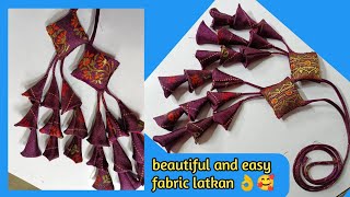 Beautiful and easy fabric latkan/ fabric latkan making at home/ heavy latkan making so easy