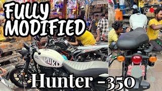 Royal Enfield Hunter 350 FULL Modifications - Accessories- ppf ||Bike modifications in karol bagh