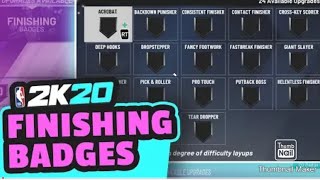 HOW TO GET FINISHING BADGES FASTEST METHOD ON NBA 2K20 !!