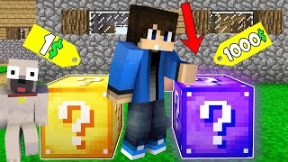 NOOB VS PRO SZÍNES LUCKYBLOCK A MINECRAFTBAN!