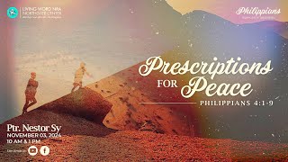 Prescriptions for Peace | Ptr Nestor Sy