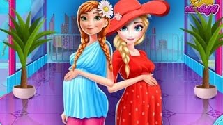 Elsa and Anna Pregnant Mall Shopping Cartoons For Kids