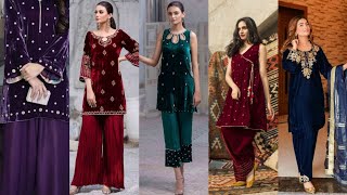 Latest Velvet Dress designs 2023 | velvet suits design | Pakistani velvet outfit ideas ❤️