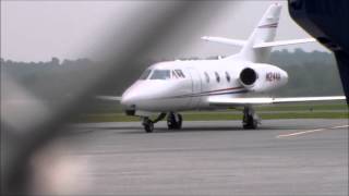 HD Dassault Falcon 10 [N244A] Landing and Taxi - Watertown Int'l (KART)