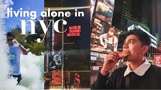 NEW YORK CITY VLOG 🗽 living alone in NYC ft. Mariah Carey 🌥 — broadway, bubble run, festival 🫧