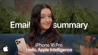 Apple Intelligence | Email summary | iPhone 16 Pro