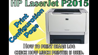 HP LaserJet P2015 Self Test & Configuration | #tutorial #hp #canon #printer #repair #diy #how #howto