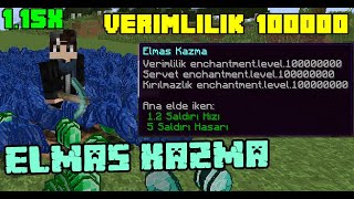 Verimlilik 10000 kazma nasıl yapılır? 1.15x - Minecraft | Tek Komut Bloğu İle