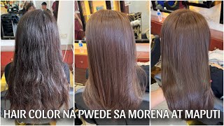 HAIR COLOR NA BAGAY SA MORENA AT TISAY (hair tutorial with daily routine vlog)