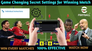 Game Changing Secret Settings You Must Try in eFootball 2025 Mobile