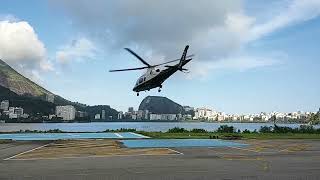 Decolagem Agusta 109 - Lagoa RJ