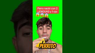 Perro nace con 2 LENGUAS y 1 ojo