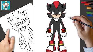 How to draw Shadow | Sonic the Hedgehog 3 | HVORDAN TEGNE | Step by Step