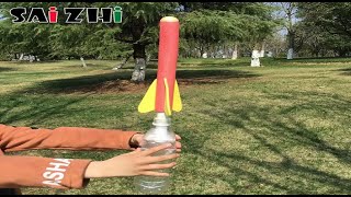 Saizhi Kids Scientific Toys Diy Science Educational Kits Rocket Launcher Toy Tutside Game Physics