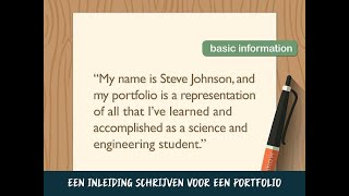 Een inleiding schrijven voor een portfolio