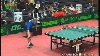 Tischtennis Bundesliga: Fredrik Hakansson vs Martin Monrad 1998