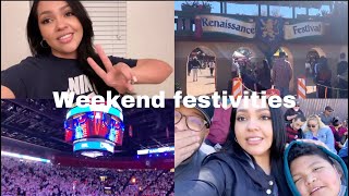 WEEKEND VLOG | BASKETBALL GAME | FESTIVAL FUN | BIRTHDAY FESTIVITIES | mom life