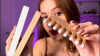 ASMR- VOU TE ARRUMAR COM ITENS DE MADEIRA 🪵(chapinha, make, etc)