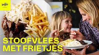 Mijn favoriet stoofvlees recept met frietjes en witloofsalade 🇧🇪 | Sofie Dumont