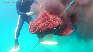 Cuttlefish | Octopus spearfishing Indonesia #121